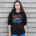 Red White And Boujee 4Th Of July Fireworks Zip Up Hoodie