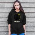 Total Solar Eclipse Dallas 2024 Texas Dallas Eclipse Zip Up Hoodie