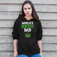 World's Dopest Dad Marijuana Weed Zip Up Hoodie