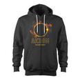 Akron Ohio Total Solar Eclipse 2024 April 8Th Souvenir Zip Up Hoodie