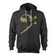 Bass Guitar Clef Bassist Musician Music Bass Player Zip Up Hoodie