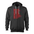 Beard Growth Chart Length Ruler Cute Joke Zip Up Hoodie