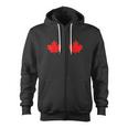 Boobs Maple Leaf Canada Day Canadian Flag Cool Idea Zip Up Hoodie