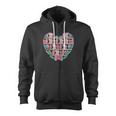 Book Reading Club Librarian Library Love Heart Zip Up Hoodie