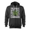 Cannabis Medical Marijuana Leaf Cbd Cool Weed Lover Zip Up Hoodie