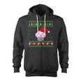 Cupcake Ugly Christmas Sweater Zip Up Hoodie