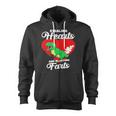 Dinosaurs Stealing Hearts And Blasting Farts Valentines Day Zip Up Hoodie