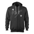 Dog And People Punch Hand Dog Friendship Fist Bump Dog's Paw Zip Up Hoodie