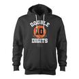 Double Digits Birthday Decorations Boy 10Th Basketball Bday Zip Up Hoodie