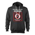 Emotional Support-Human Halloween Costume Do Not Pet Me Zip Up Hoodie