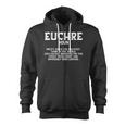 Euchre Card Game Player Euchre Gamers Partner Zip Up Hoodie