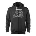 Forever Golfing Skeleton Driving A Golf Cart Zip Up Hoodie