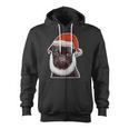 Pug Christmas Ugly Sweater For Pug Dog Lover Zip Up Hoodie