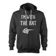 I'm With The Bat Matching Couple Costume Halloween Zip Up Hoodie