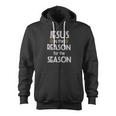 Jesus Is The Reason For The Season Christmas Stocking Zip Up Hoodie