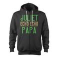 Juliet Echo Echo Papa Papa T-Shirt Father's Day Zip Up Hoodie