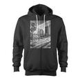 Los Angeles Realistic Photo With Los Angeles Text Apparel Zip Up Hoodie