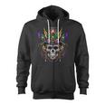 Mardi Gras Skull Top Hat New Orleans Witch Doctor Voodoo Zip Up Hoodie