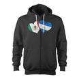 Mexico Nicaragua Hearts Mexican Nicaraguan Flag Pride Nica Zip Up Hoodie