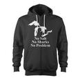 Michigan Great Lakes No Salt No Sharks No Problem Zip Up Hoodie