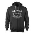 The Oxford Comma Preservation Society Team Oxford Vintage Tshirt Zip Up Hoodie