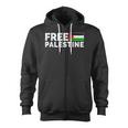 Palestine Flag Free Gaza Zip Up Hoodie