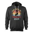 The Path Of Totality Indiana Solar Eclipse 2024 In Indiana Zip Up Hoodie