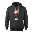 Red Wine Monarch Butterfly Alcohol Themed Gif Zip Up Hoodie