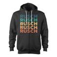 Rusch Name Shirt Rusch Family Name Zip Up Hoodie