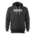 Saved By Gods Grace Christian Faith Bible Verse Quote Premium Zip Up Hoodie