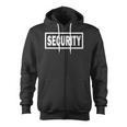 Security Logo Event Safety Guard Two Sided Print Zip Up Hoodie