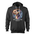 Solar Eclipse Pug Wearing Glasses Pet April 8 2024 Zip Up Hoodie