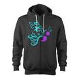 Suicide Prevention Awareness Ribbon Butterfly Zip Up Hoodie