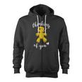 Thinking Of You Voodoo Doll With Ironic Quote Zip Up Hoodie