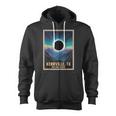 Total Solar Eclipse 2024 Kerrville Texas Vintage Zip Up Hoodie