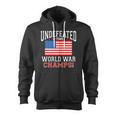 Undefeated 2-Time World War Champs Zip Up Hoodie