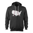 Us Map American Baseball Tshirt Zip Up Hoodie