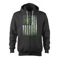 Usa Flag Marijuana Weed Leaf Flag Cannabis Stoner 420 Zip Up Hoodie