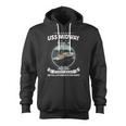 Uss Midway Cv 41 Front Style Zip Up Hoodie