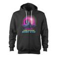 Vaporwave Total Solar Eclipse 2024 Turn Around Bright Eyes Zip Up Hoodie