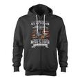 Veteran Vets Us Flag Old Veteran Day Put Uniform Back If America Needs Me 55 Veterans Zip Up Hoodie