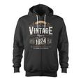 Vintage 1924 100Th Birthday Decoration 100 Year Old Men Zip Up Hoodie