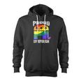 Vote Republican Gay Pride Flag Elephant Vintage Zip Up Hoodie