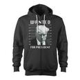 Wanted Trump For President Trump Shot Never Surrender Zip Up Hoodie