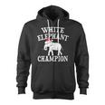 White Elephant Champion Party Christmas Zip Up Hoodie