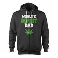 World's Dopest Dad Marijuana Weed Zip Up Hoodie