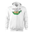 Two Peas In A Pod Grandpa Of Twins Zip Up Hoodie