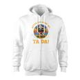 Vintage After God Made Me He Said Tada Pug Premium Zip Up Hoodie