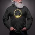 2024 Solar Eclipse As Seen From Dallas Texas For Texans Zip Up Hoodie