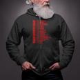 Beard Growth Chart Length Ruler Cute Joke Zip Up Hoodie